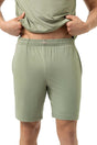 Mey Korte Broek Jefferson Heren 2220098 1781 faded olive, zachte, ademende korte broek voor loungewear.