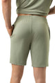 Mey Korte Broek Jefferson Heren 2220098 1781 faded olive - achteraanzicht met elastische tailleband.