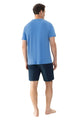 Mey Korte Tweedelige Pyjama Mic Blue Heren 2240045 1164 recent blue