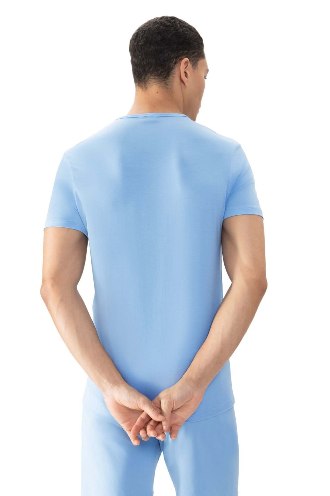 Mey Lounge Shirt korte mouw Jefferson Heren 65630 1252 blue haze