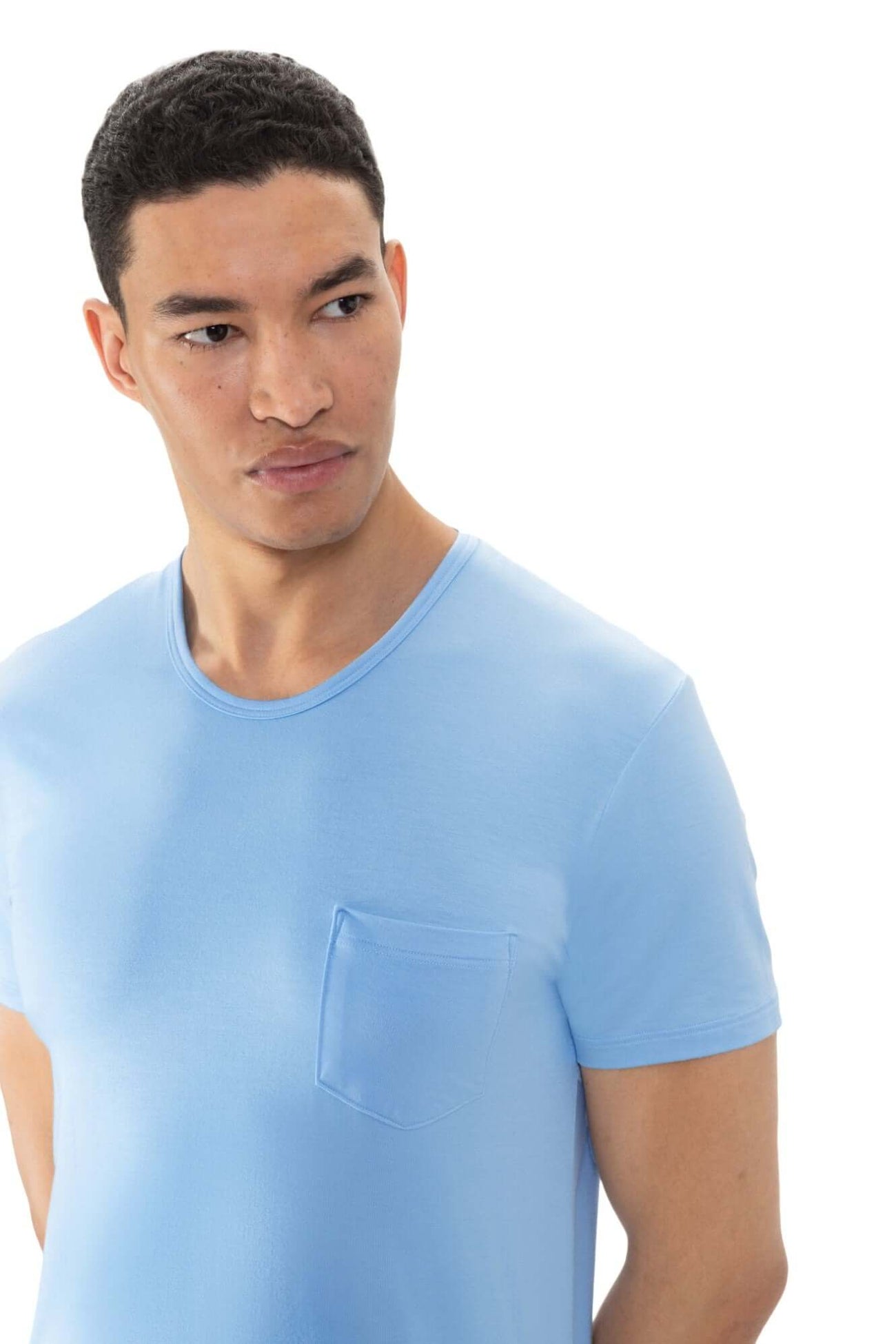 Mey Lounge Shirt korte mouw Jefferson Heren 65630 1252 blue haze