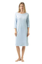 Mey Nachthemd Simple Stripes Dames 1230133 1113 alice blue, licht gestreept, comfortabel en Oeko-Tex® gecertificeerd.