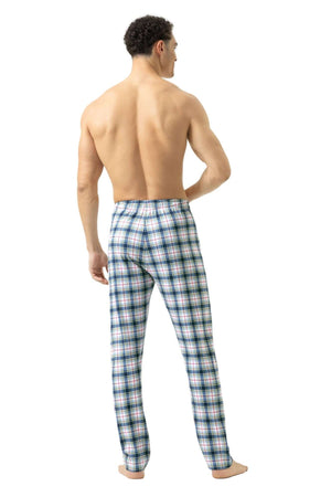 Mey Pyjamabroek Perfect Check Heren 2220052 668 yacht blue, achterkant met klassiek ruitmotief en comfortabele pasvorm.