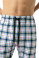Mey Pyjamabroek Perfect Check Heren 2220052 668 yacht blue met comfortabele tailleboord en trekkoord
