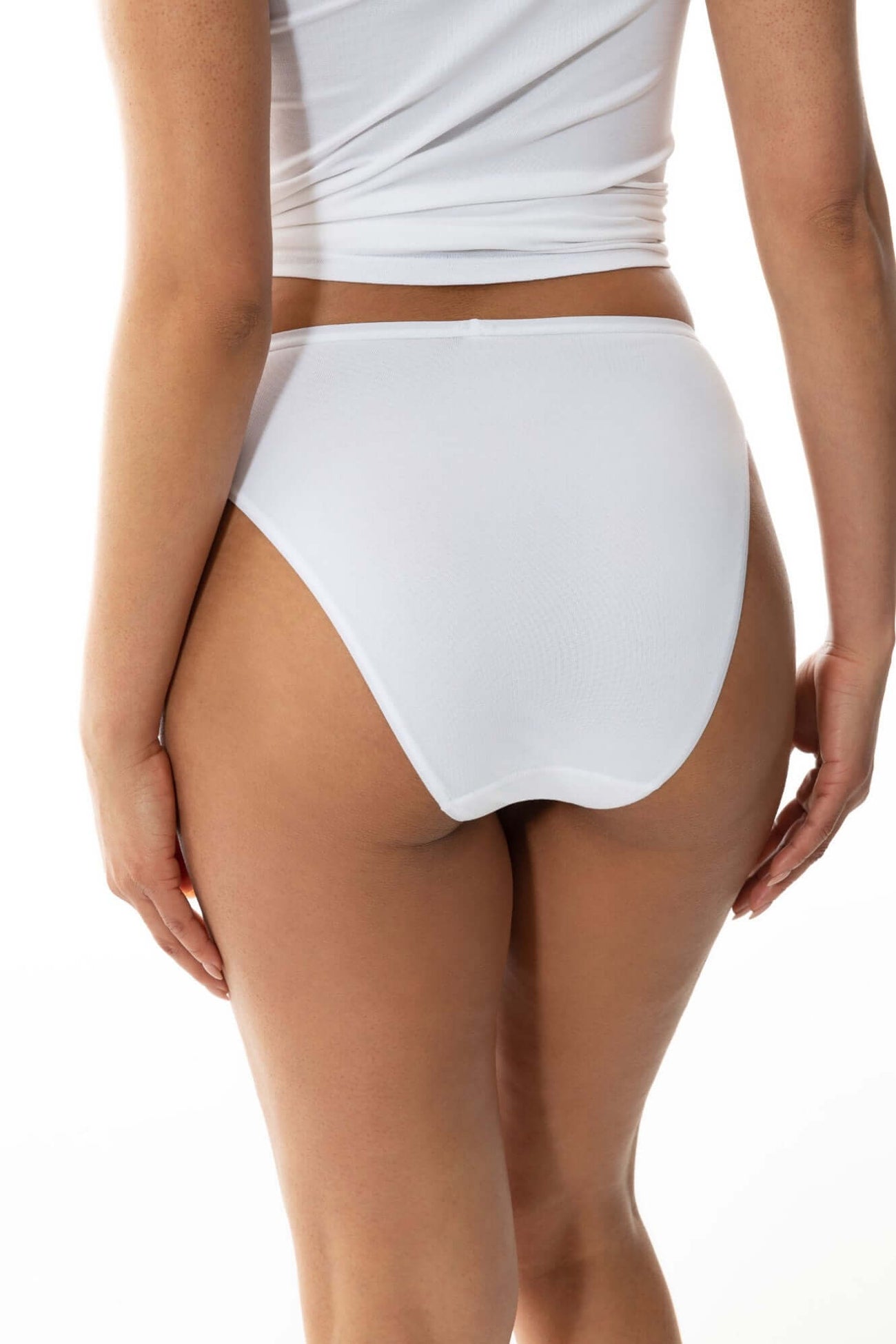 Mey Retro Jazz Pants 2-Pack dames in wit, hoge taille met zachte tailleband en ademende kwaliteit.