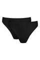 Mey Retro Jazz Pants 2-Pack voor dames, hoog in de taille, zachte en ademende stof, zwarte slips.