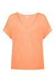 Mey Shirt Brooke Dames 17757 547 sunglow V-hals shirt met oversized mouwtjes in zachte katoen.