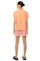 Mey Shirt Brooke Dames 17757 547 sunglow, oranje shirt met casual pasvorm en trendy mouwtjes.