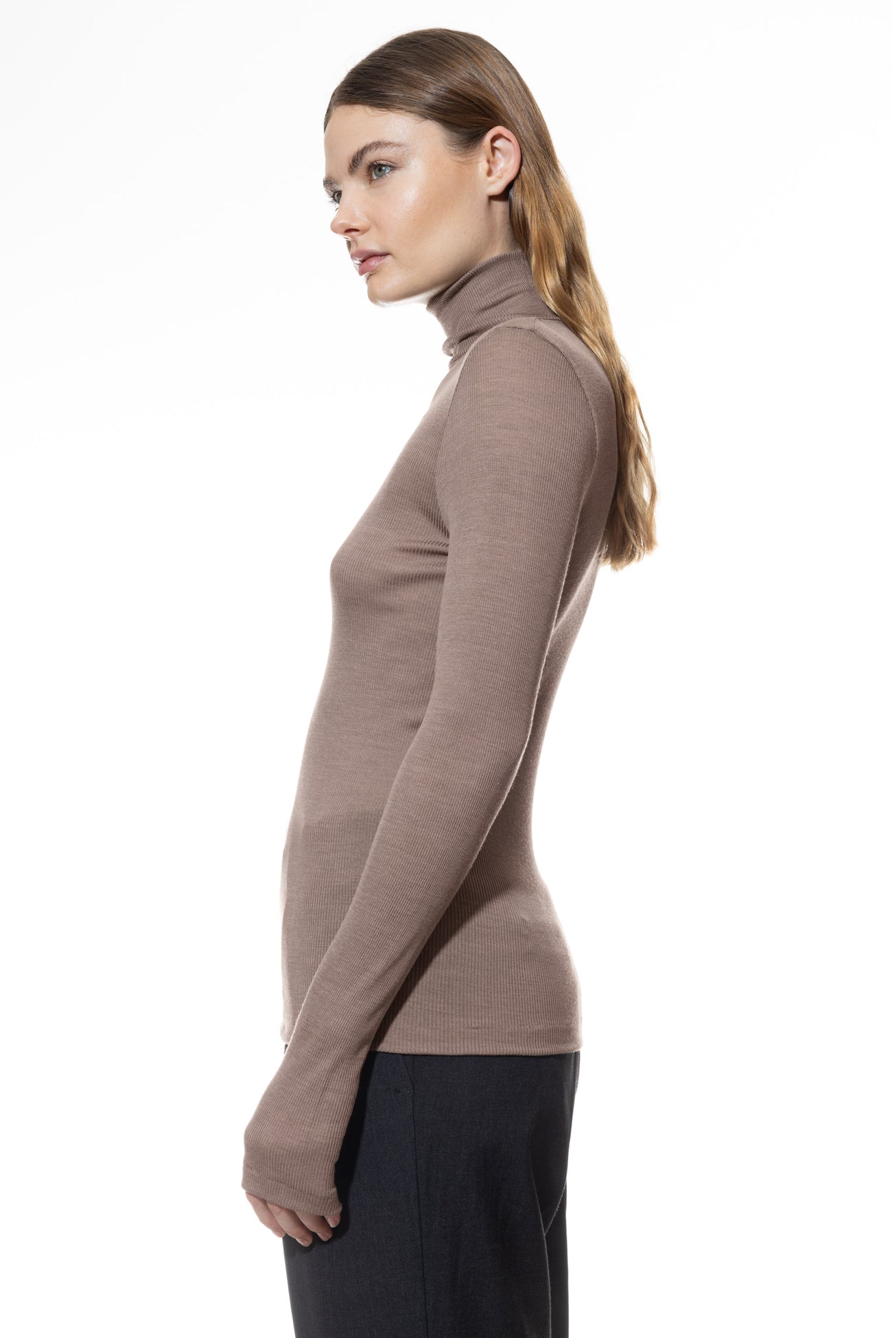 Mey Shirt Kol Wool Love Dames 1110031 90 deep taupe