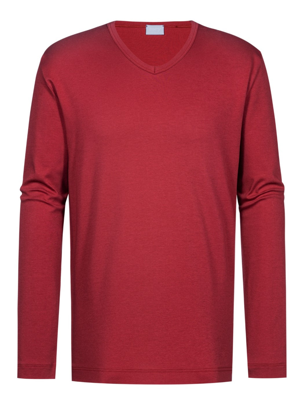 Mey Shirt Lange Mouw Solid Night Heren 30125 827 terra red