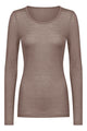 Mey Shirt Lange Mouw Wool Love Dames 1110029 90 deep taupe