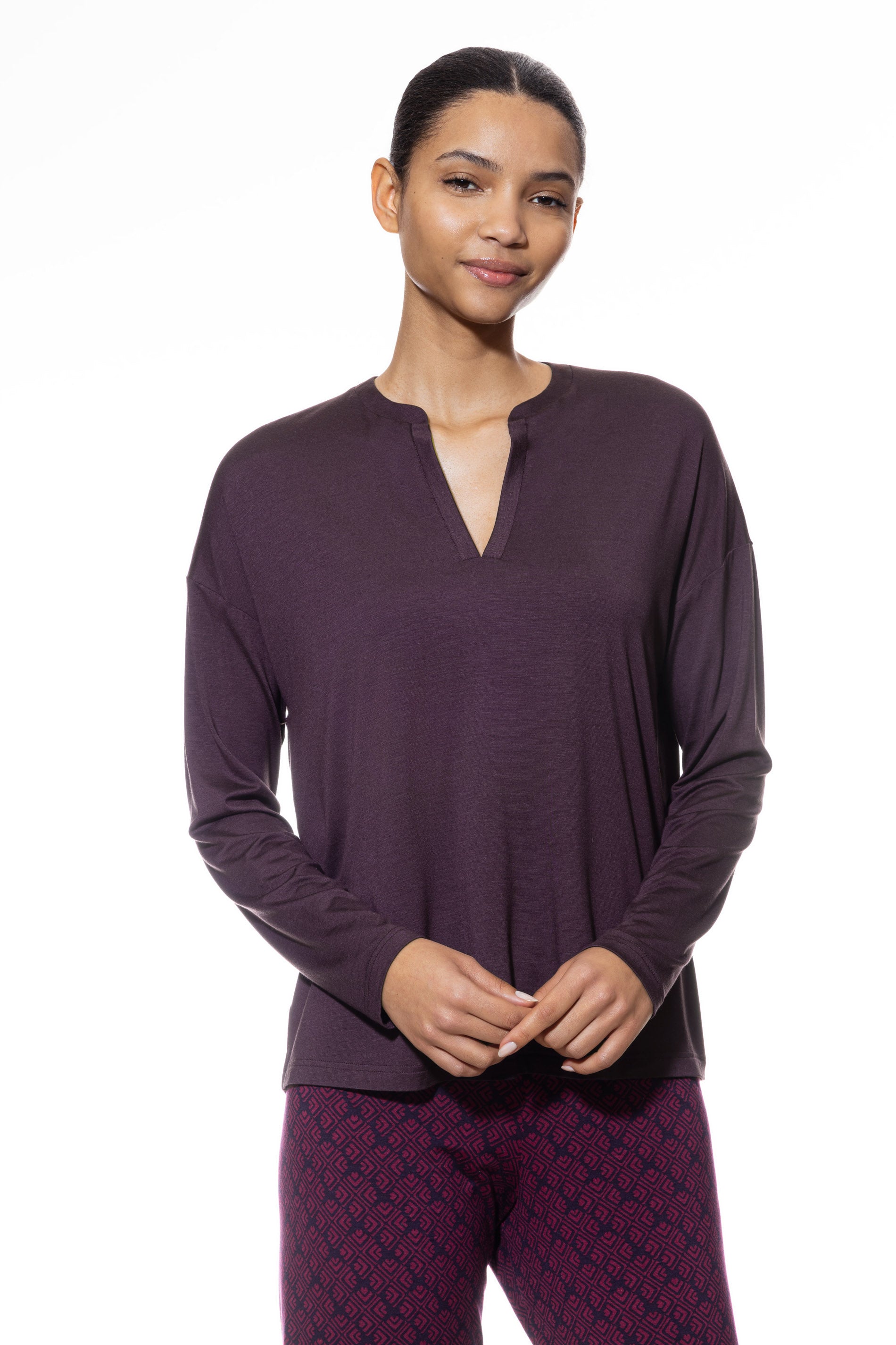 Mey Shirt V-Hals Pure Chic Dames 1210018 1134 perfect plum