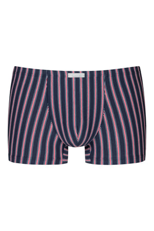 Mey Short Red’n Blue Stripes Heren 2120136 1713 happy red boxer met blauw-rood-wit streeppatroon.