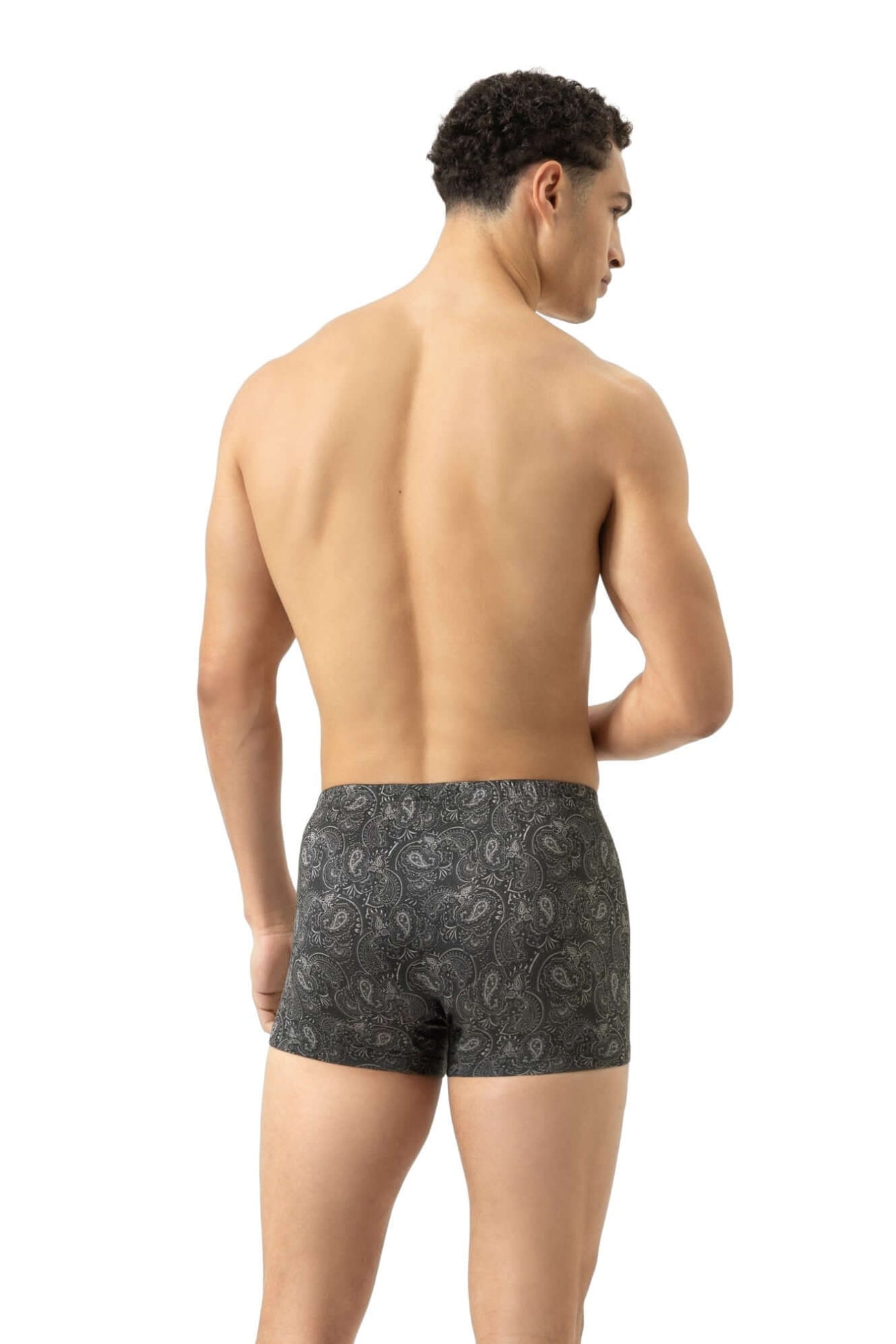 Mey Shorty BC Paisley Heren 2120139 3 zwart, comfortabele boxer met paisley print en klimaatregulerend materiaal.