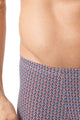 Mey Shorty Blue Circle Heren 2120209 1762 hague blue met grafisch design en katoenmix.