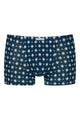 Mey Shorty Classic Blue Tie heren boxer met grafisch design, comfortabele katoenmix, Oeko-Tex® gecertificeerd.