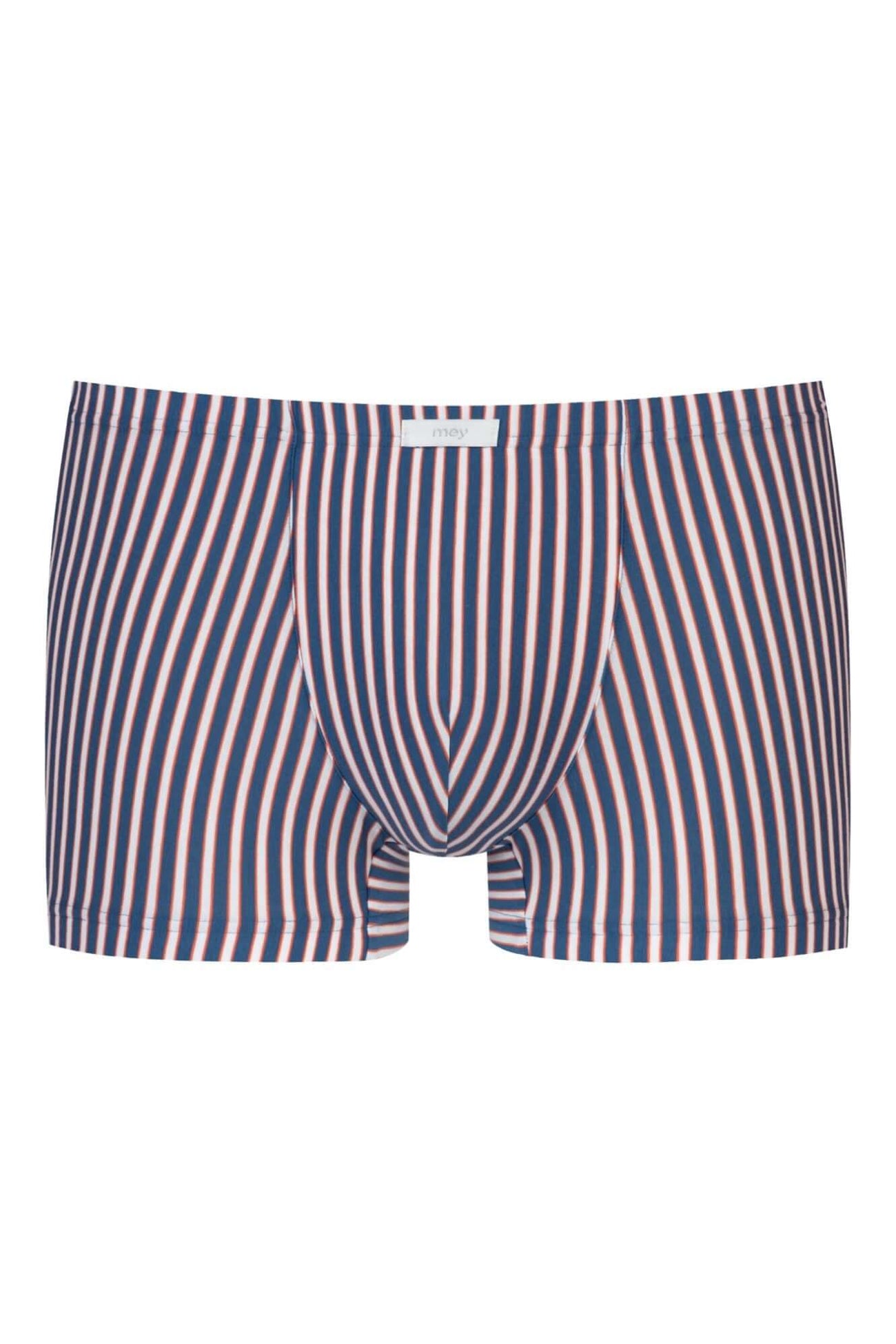Mey Shorty Coral Stripes Heren 2120212 1762 hague blue met een rood-wit-blauw gestreept design