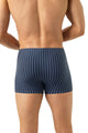 Mey Shorty Denim Stripes Heren 2120223 668 yacht blue, gestreepte boxer, katoenmix, comfortabele tailleband