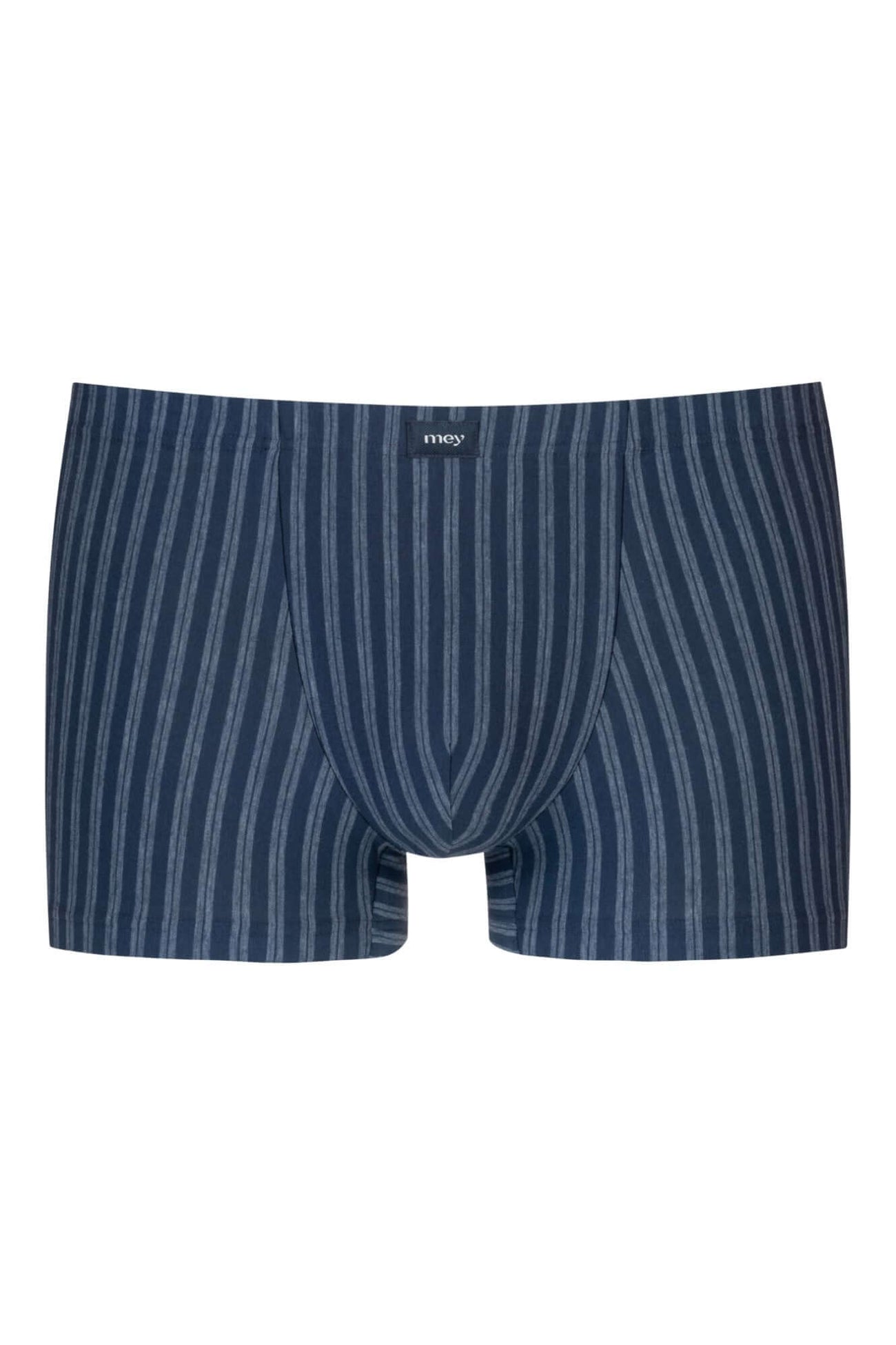 Mey Shorty Denim Stripes Heren 2120223 668 yacht blue, gestreepte denim boxer, katoenmix, Oeko-Tex gecertificeerd.