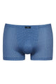 Mey Shorty Frame Heren 37356 578 classic blue boxershort met grafische print en klimaatregulerend materiaal.