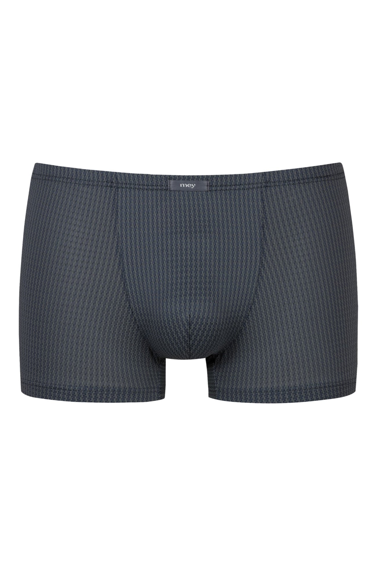 Mey Shorty Micro Classic Heren 2120125 boxer in grijs met subtiele grafische print, superzacht en Oeko-Tex gecertificeerd.