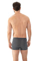 Mey Shorty Octagon Geo Heren 2120023 174 indigo - achteraanzicht van een man in een stijlvolle boxer.