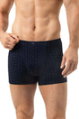 Mey Shorty Points Heren 2120214 1254 palm hue, aansluitende boxershort met stipjesprint, elastisch micro-polyester.