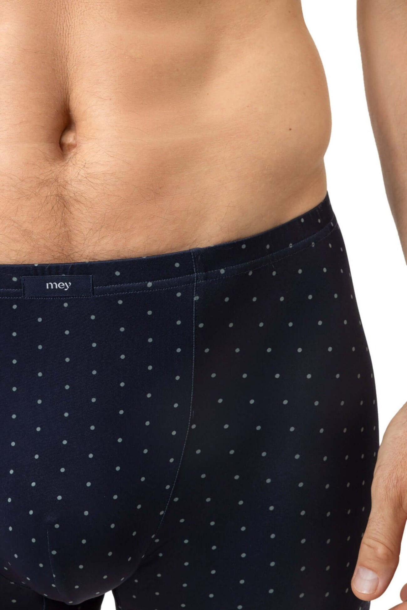 Mey Shorty Points Heren 2120214 1254 palm hue boxers met stipjesprint en comfortabele elastische tailleband.