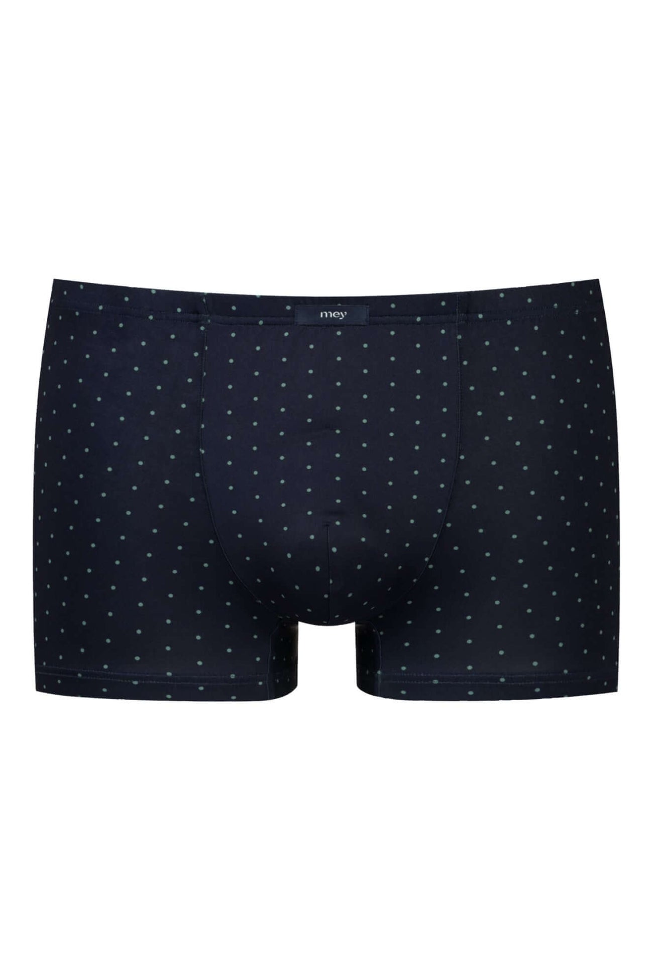 Mey Shorty Points Heren 2120214 1254 palm hue, comfortabele boxershort met stipjesprint van micro-polyester.