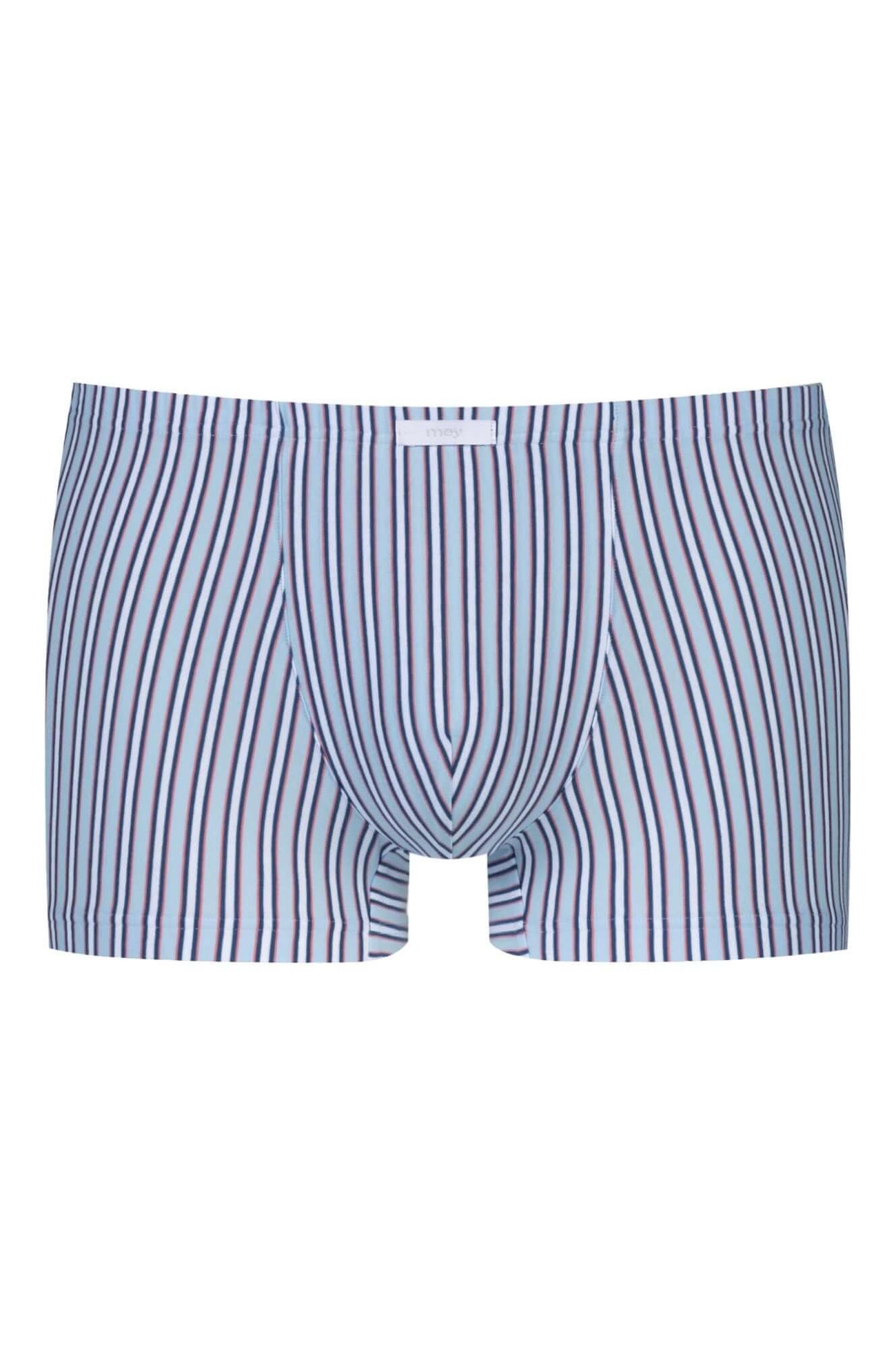 Mey Shorty Raspberry Stripes Heren 2120200 309 dream blue lichtblauwe boxer met gestreept design