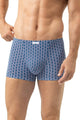 Mey Shorty Straight Geo Heren 2120198 309 dream blue boxer met grafisch design en katoenmix