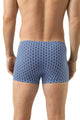 Mey Shorty Straight Geo Heren 2120198 309 dream blue achterzijde met grafisch design en katoenmix.