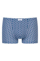 Mey Shorty Straight Geo Heren 2120198 309 dream blue boxer met grafisch patroon in katoenmix.