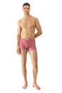 Mey Shorty Straight Squares Heren 2120074 1281 red sunset, grafische print boxer, comfortabele fit, stof met klimaatregulatie.