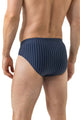 Mey Slip Denim Stripes Heren 2120222 668 yacht blue achterkant met streepjespatroon en katoenmix.