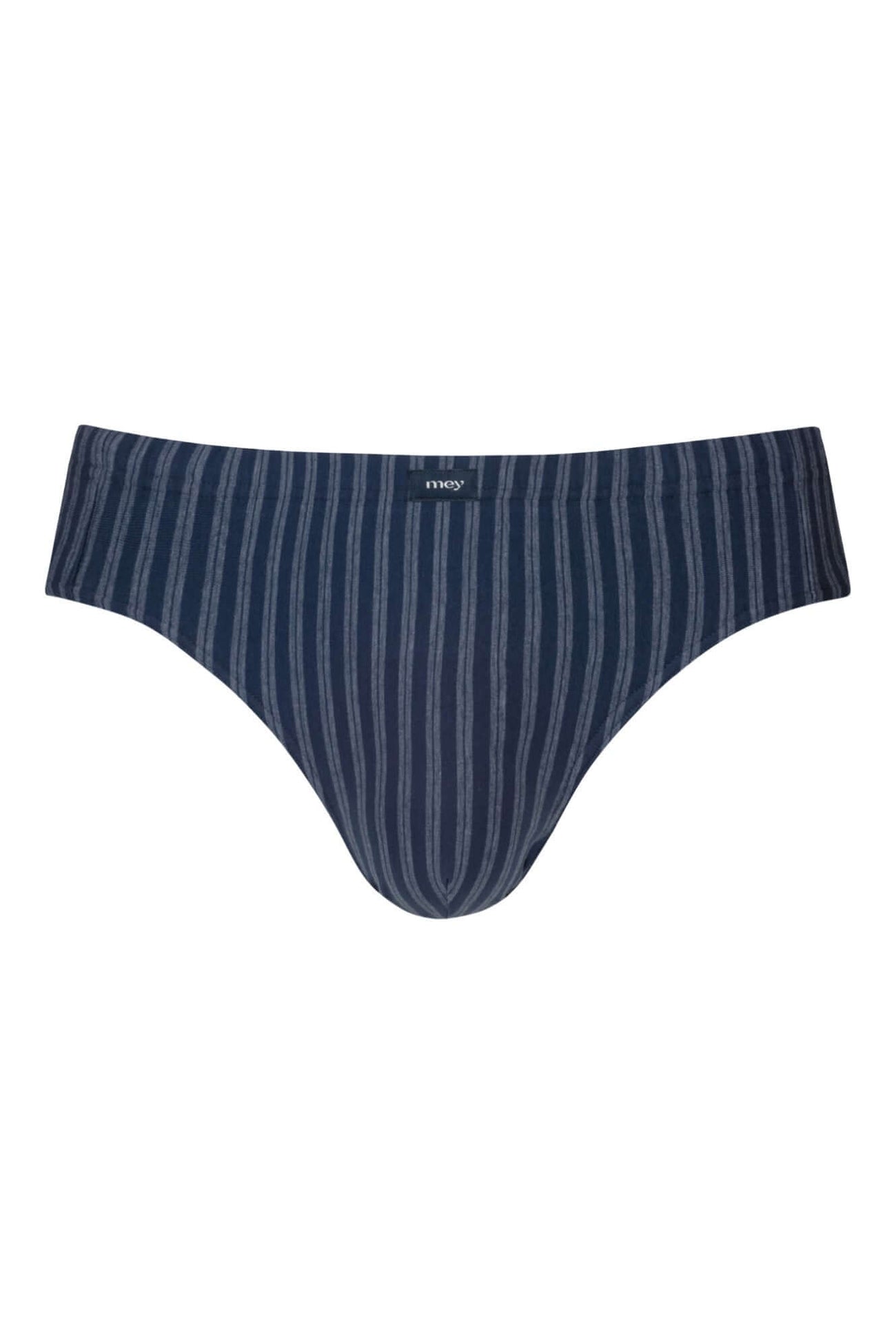 Mey Slip Denim Stripes Heren 2120222 668 yacht blue, klassieke herenslip met denim blauw streepjespatroon.
