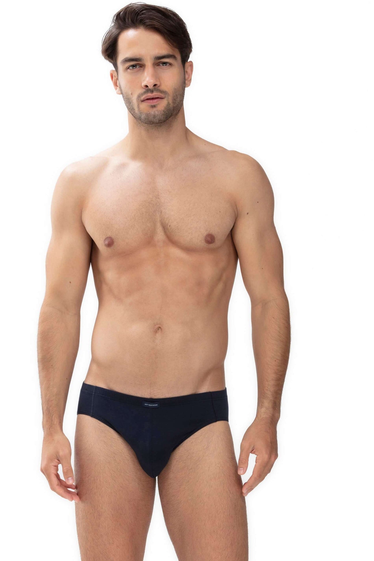 Mey Slip Network Heren 34219 116 marine model met ademende kwaliteit en zachte pasvorm.