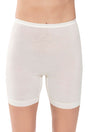 Mey Slip met lange pijp Wol Zijde Exquisite Dames 67407 1 weiss, witte lange pijpjes slip van merinowol en zijde.