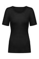 Mey T-Shirt Korte Mouw Wool Love Rib Dames 66013 3 schwarz Foto 11973