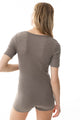 Mey T-Shirt Korte Mouw Wool Love Rib Dames 66013 90 deep taupe Foto 11969