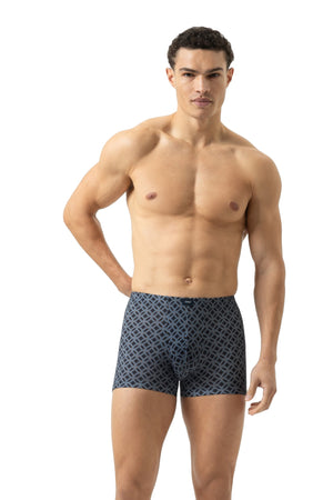 Mey trunkshort in indigo met grafische patronen, gemaakt van 95% Modal voor luxe comfort.