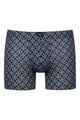 Mey trunk short in indigo met ronde grafische vormen, zacht door 95% Modal voor luxe draagcomfort.