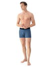 Mey Trunk Shorty Creative Graphic Heren 2120066 1164 recent blue, aansluitende boxer met leuke print en elastische tailleboord.