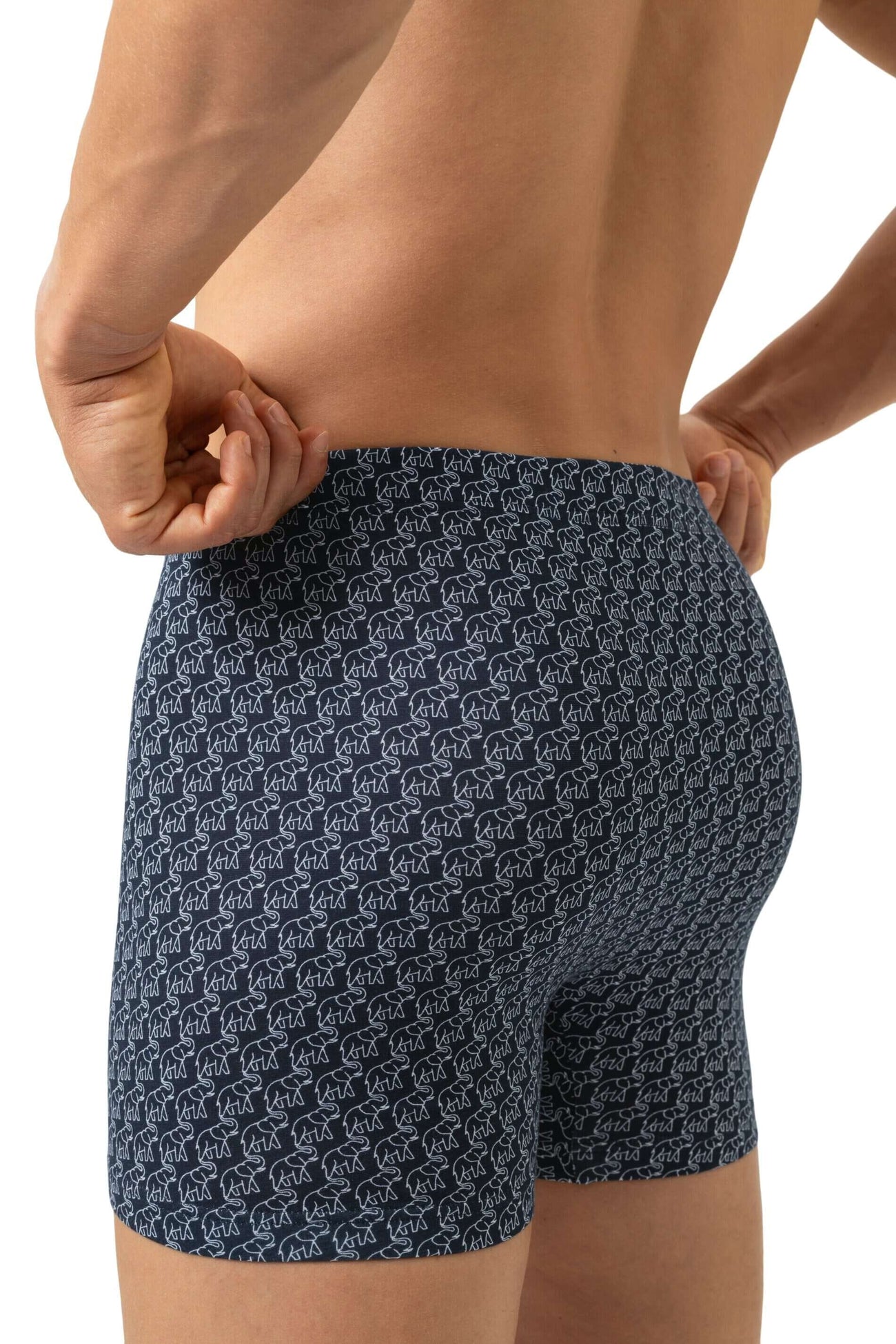 Mey Trunk Shorty Elephant Walk Heren 2120170 116 marine met olifantenprint aan achterkant