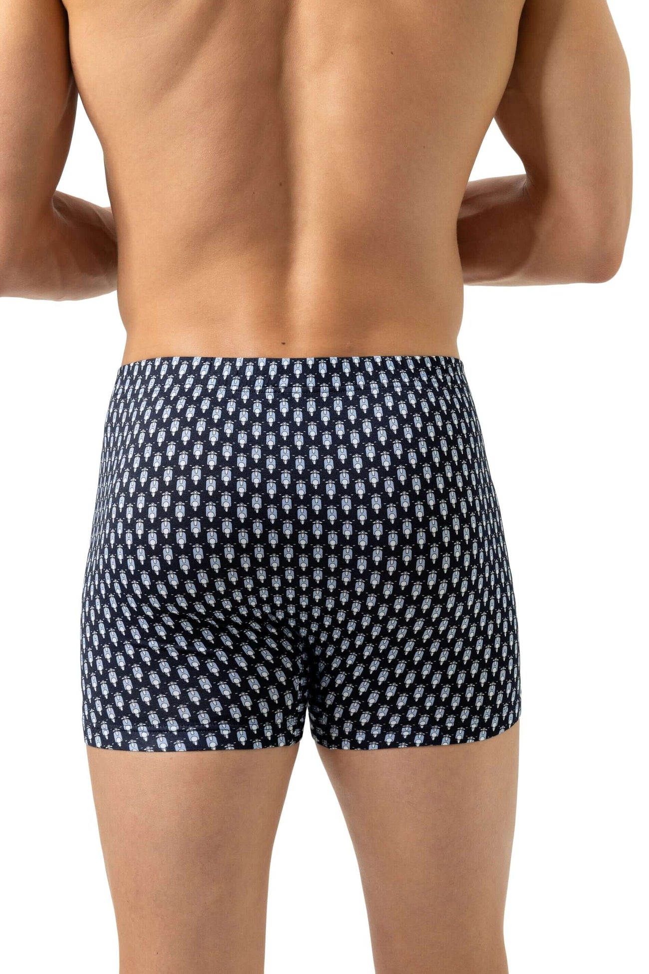 Mey Trunk Shorty Scooter Venture Heren 2120173 116 marine, boxer met scooter print, achterkant