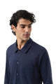 Mey heren doorknoop pyjama in yacht blue met knoopsluiting en zakje, perfecte comfortabele nachtkleding.