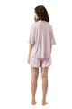 Mey Tweedelige Korte Pyjama Pretty Dots 1240123 1790 pink parfait, achterkant van de pyjama met korte broek en shirt.