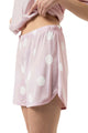 Mey Tweedelige Korte Pyjama Pretty Dots 1240123 1790 pink parfait met korte broek in lichtroze met witte stippen.