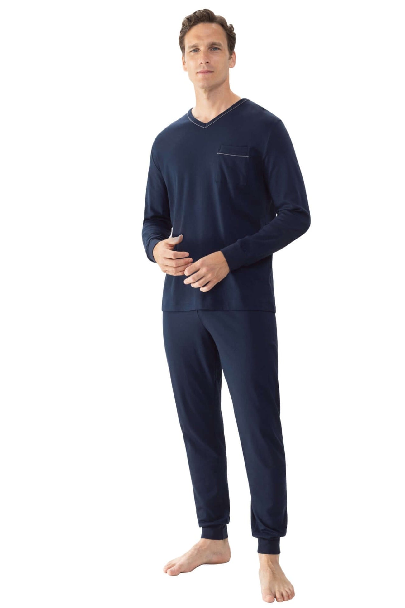 Mey Tweedelige Pyjama Pure Night Heren 2240051 668 yacht blue