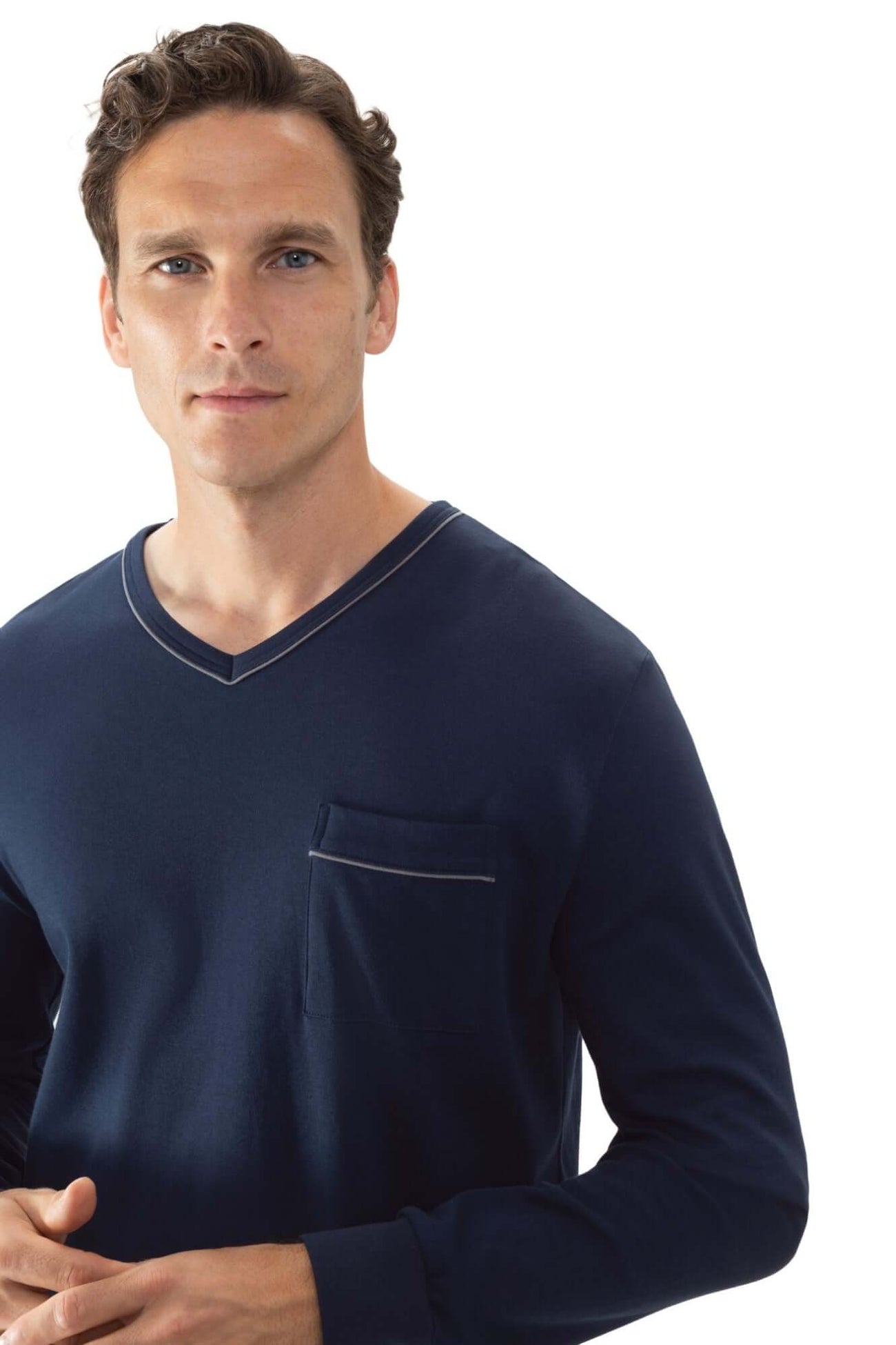 Mey Tweedelige Pyjama Pure Night Heren 2240051 668 yacht blue